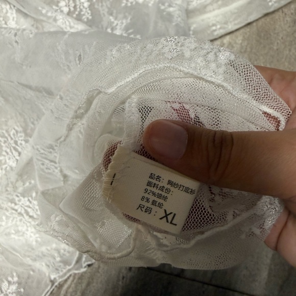 Mock Neck Lace Top - Picture 3 of 3